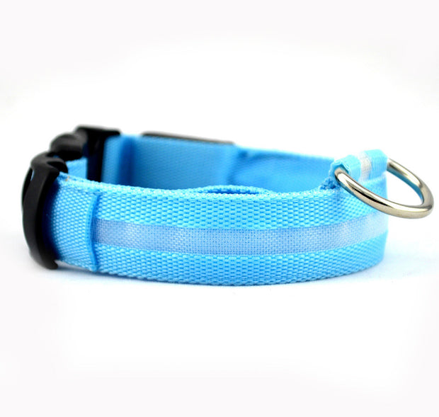 Nylon Pet Dog Collar LED Light