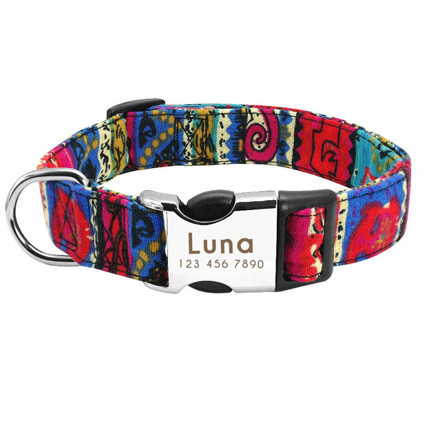 NYLON PET DOG TAG COLLAR