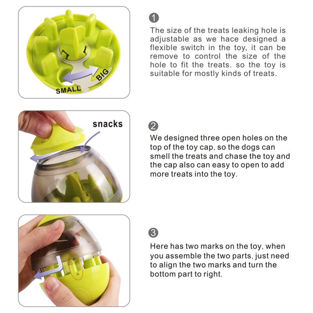 INTERACTIVE FOOD DISPENSING DOG TOY