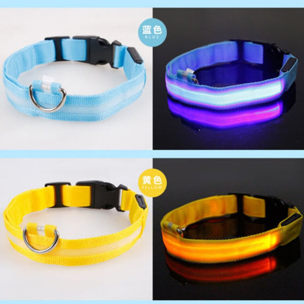 Nylon Pet Dog Collar LED Light